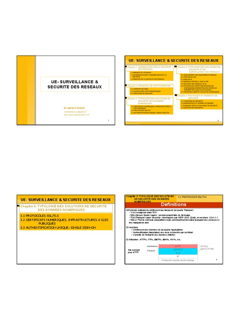 Sécurité des Réseaux et Cryptographie | PDF | Certificat électronique ...