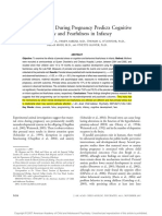 Maternal Stress During Pregnancy Predicts Cognitive Ability and Fearfulness in Infancy