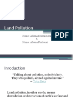 Land Pollution: Name: Afsana Sharmin Binti & Name: Afsana Ferdousi