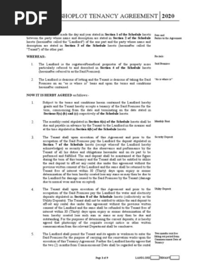Tenancy Agreement