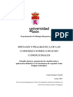 Sintaxis Pragmática de Las Construcciones Con Si No Condicionales