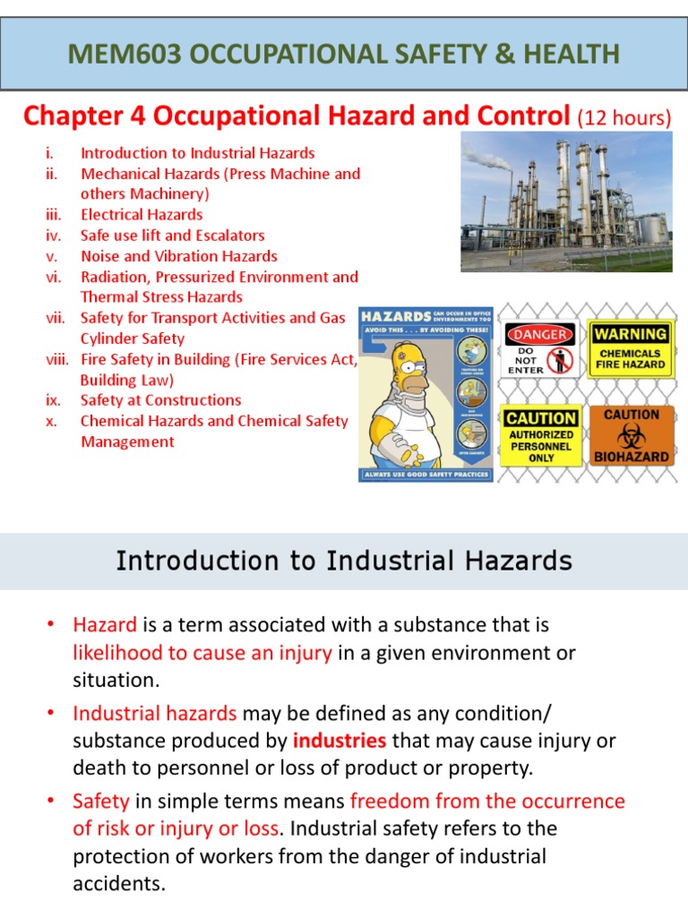 Industrial Hazard Control Strategies | PDF | Occupational Safety And ...