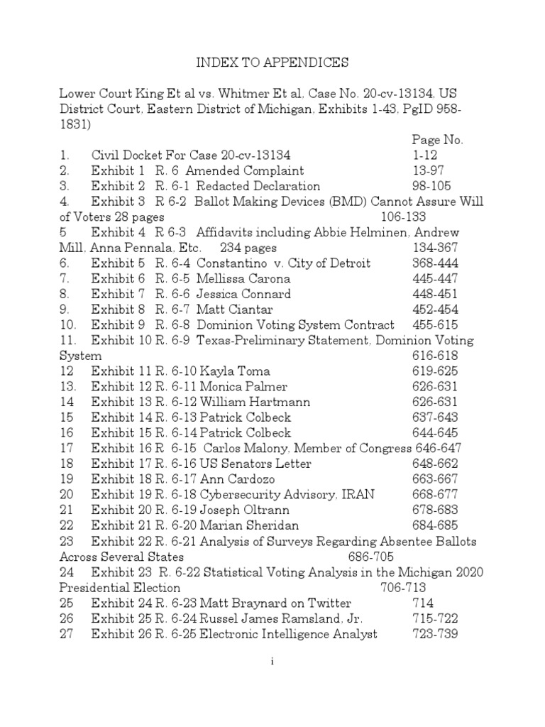 Exhibits SCOTUS PDF Electoral Fraud Elections