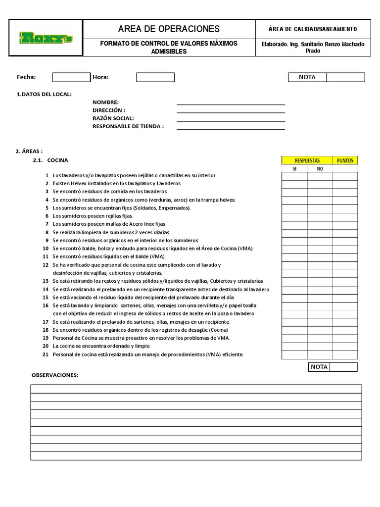 Formato VMA - pdf-2 PDF | PDF | Alimentos | Comida y bebida