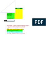 Employee Result: Instructions: If "B13" Says "Salary" Find The Salary If Not, Find The Department With Vlookup