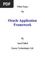 Oracle Application Framework: White Paper On