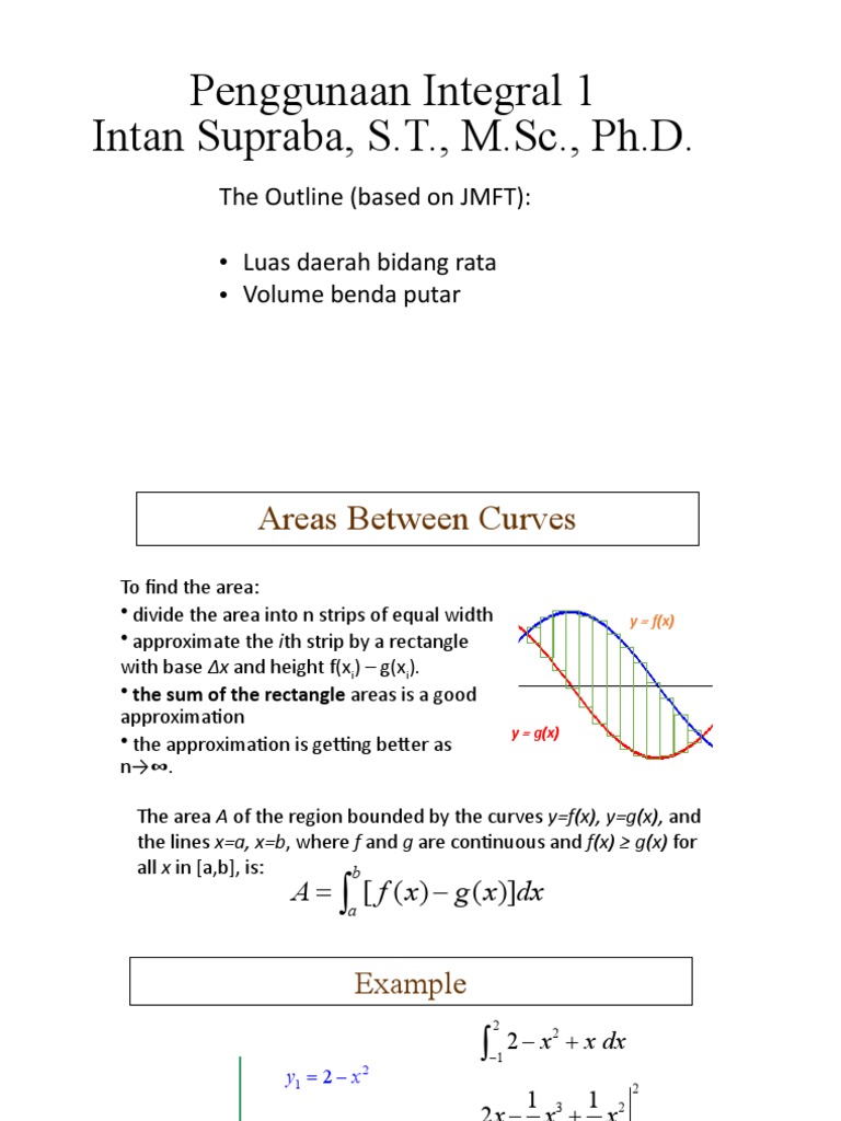 Integral: Area & Volume Calculations | PDF | Area | Volume