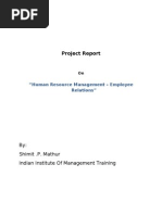 Download Project On Employee Relations by khushbuamar SN48789302 doc pdf