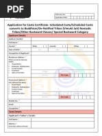 Application For SBC Caste Certificate v0.1