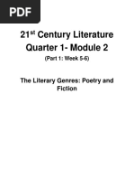 21 Century Literature Quarter 1-Module 2: The Literary Genres: Poetry and Fiction