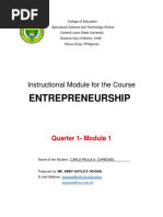 ENTREPRENEURSHIP Module 1 - First Sem