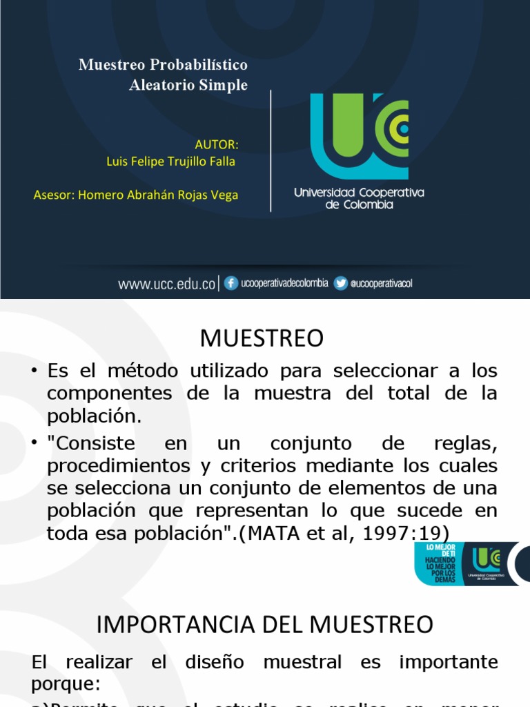 Muestreo Aleatorio Simple en Investigación | PDF