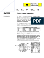 Piston Crown Inspection: Operating Instruction