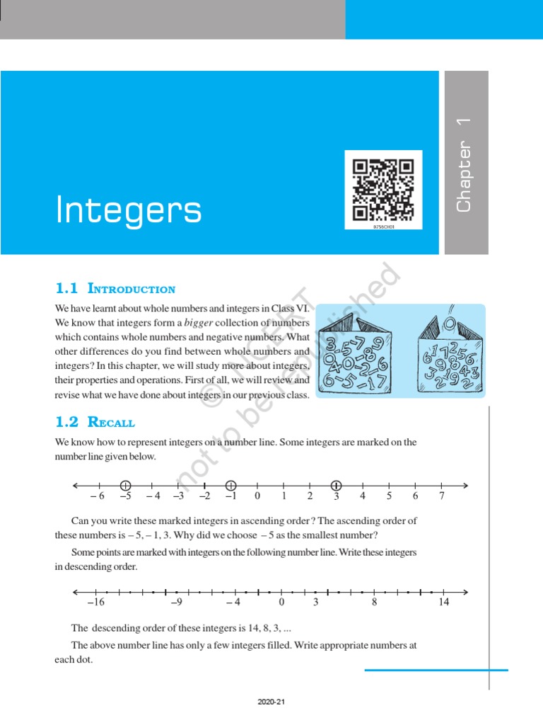 Class 7th Maths NCERT PDF | PDF | Multiplication | Integer