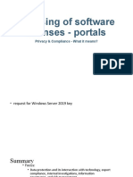 Licensing of Software Licenses - Portals
