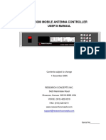 Rc3000 Mobile Antenna Controller User'S Manual: Contents Subject To Change 1 December 2005