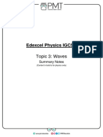 Summary Notes - Topic 3 Waves - Edexcel Physics IGCSE PDF