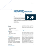 Méthodes Statistiques Pour La Comparaison Des Concentrations Données Par Deux Techniques de Dosage