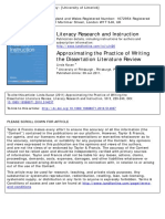 Approximating The Practice of Writing A Literature Review PDF