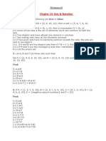Mathematics Homework PI: Chapter 14: Sets & Notation