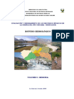 Evaluacion y Ordenamiento de Los Recursos Hidrologicos Del Valle Chicama 2003