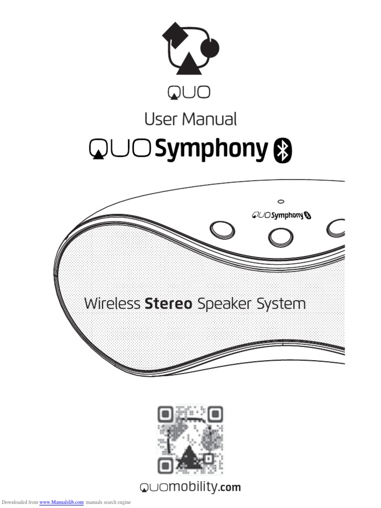 Symphony User Manual PDF Bluetooth Loudspeaker