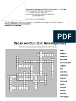 Cross Word Puzzle: Investigations: Colegio Ezequiel Moreno Y Diaz Villanueva Casanare