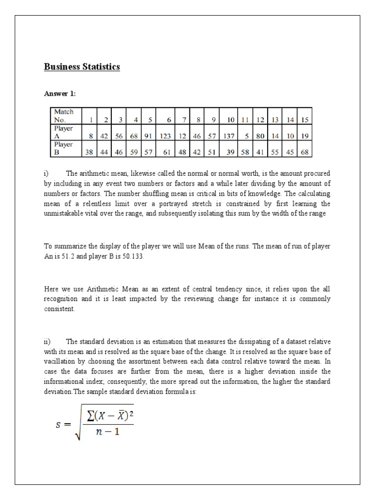 Business-Statistics Set 2 | PDF | Correlation And Dependence ...