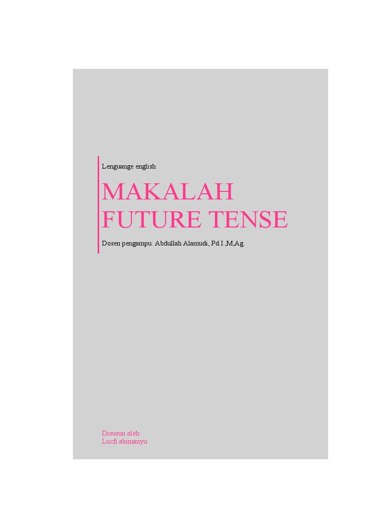 Makalah Future Tense | PDF