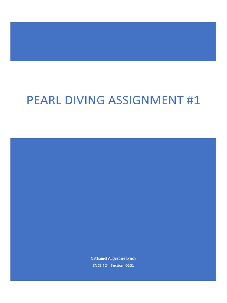 Pearl Diving Assignment 1 PDF Conversation Body Language