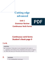 Grammar Review Contnuous Verb Forms