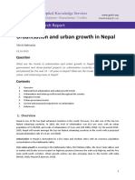 Urbanisation and Urban Growth in Nepal: Helpdesk Research Report