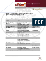 Programação de apresentações orais e síncronas em Ciências Humanas