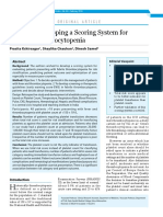 Towards Developing A Scoring System For Febrile Thrombocytopenia