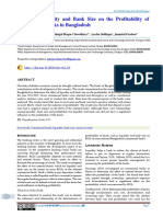 Effect of Liquidity and Bank Size On The Profitability of Commercial Banks in Bangladesh