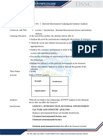 Lesson 1: Introduction, External Environment Factors and Industry Analysis