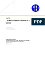 Lap 3 TP1 Bipolar Junction Transistor (BJT) : Nai Soknov E20170539