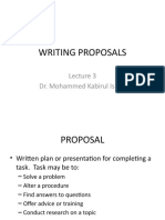 Lecture - 3 - Writing - Proposals
