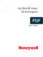 UniSim Heat Exchangers User Guide PDF