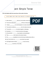 Present Simple - Studying Abroad - Grammar Quiz PDF