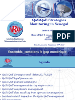 Qos/Qoe Strategies Monitoring in Senegal: Head of Qos & Coverage Department Artp
