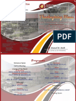 Thanksgiving Mass Programme