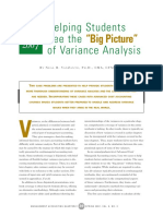 Helping Students See The of Variance Analysis: "Big Picture"
