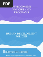 Group 3 Report DEVELOPMENT POLICIES AND PROGRAMS FINAL