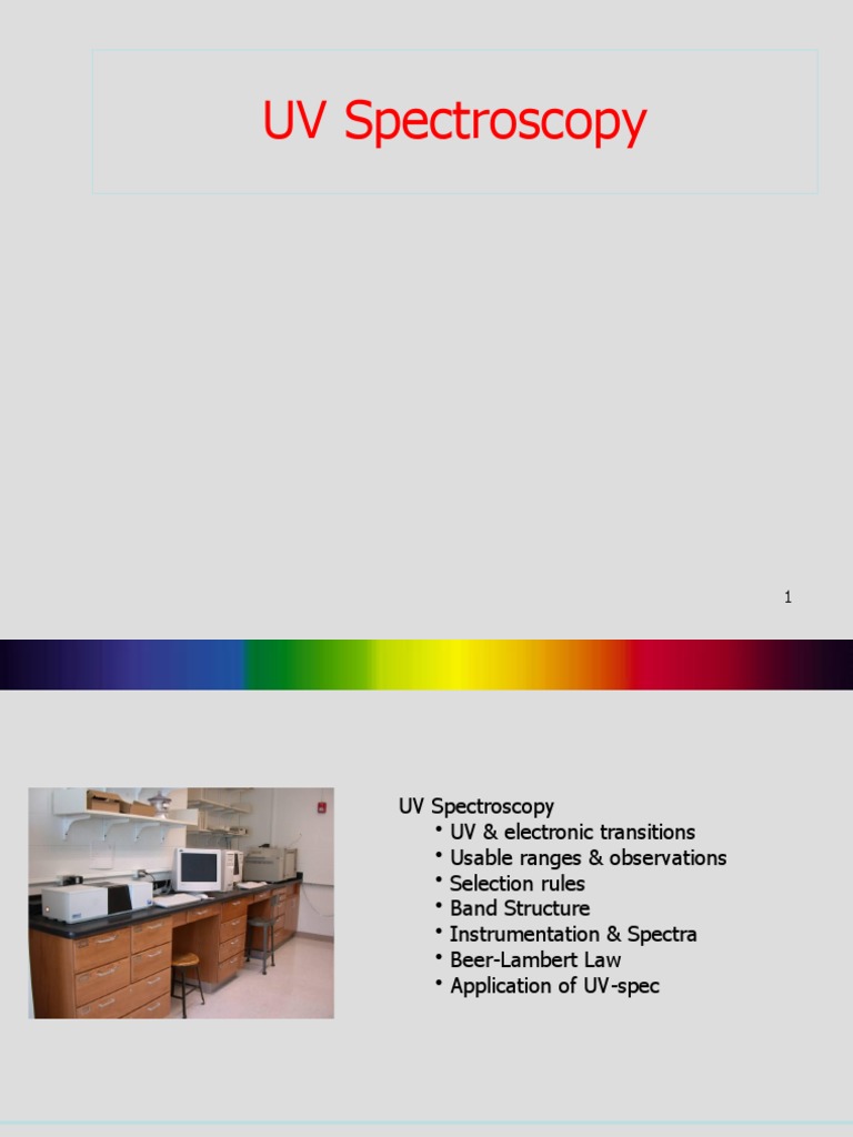 UvVis Spectroscopy PPTS PDF UltravioletVisible Spectroscopy Molecular Orbital