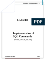 Lab # 03 Implementation of SQL Commands