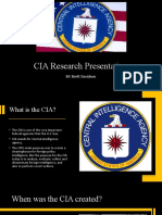 CIA Research Presentation: BY: Brett Davidson