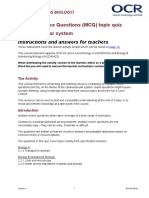 Multiple Choice Questions (MCQ) Topic Quiz Cardiovascular System