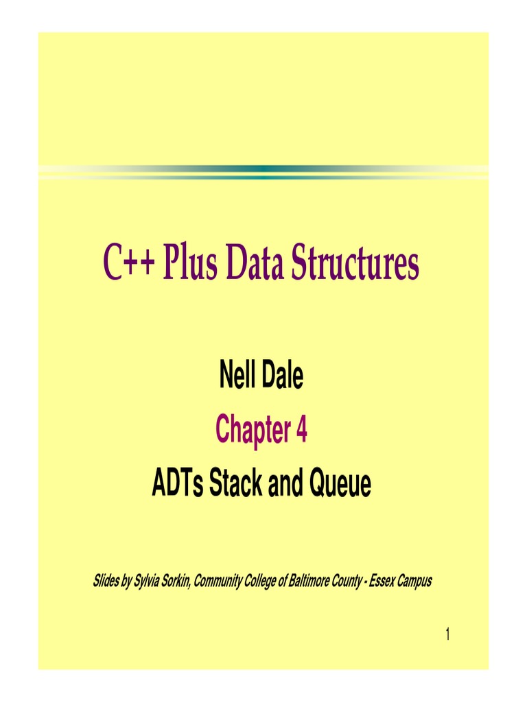 C++ Plus Data Structures: Nell Dale | Download Free PDF | Queue ...