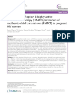 Effectiveness of Option B Highly Active Antiretroviral Therapy (HAART) Prevention of Mother-To-Child Transmission (PMTCT) in Pregnant HIV Women